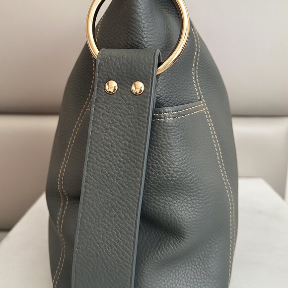 Laggo Julia Pebbled Leather Hobo Bag • Cashmere Gray • NWOT • $595 Retail - Picture 10 of 11